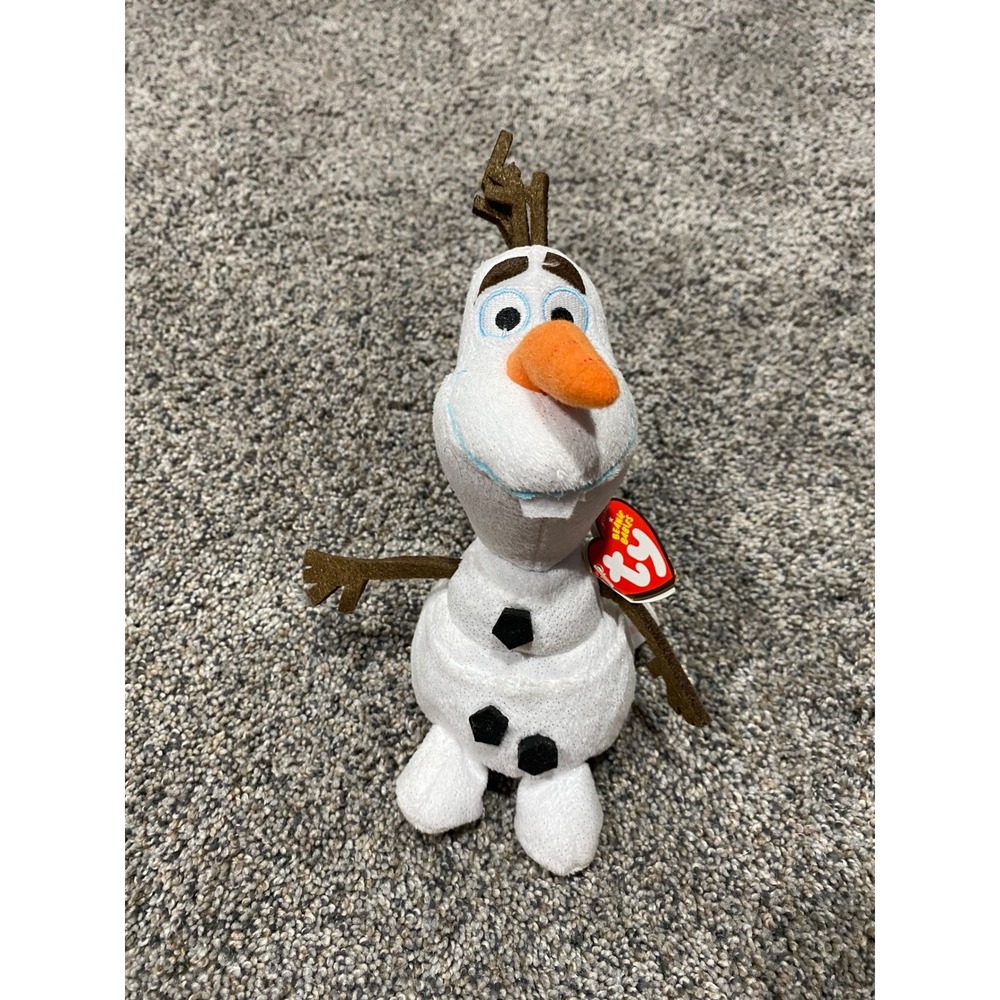 Ty Beanie Babies Disney Frozen Olaf Snowman Shimmer Plush 9 Inch Collectible